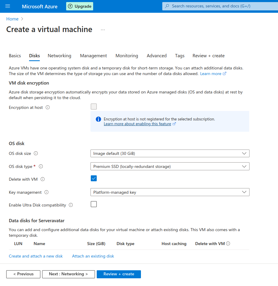 Create VM Instance in Azure