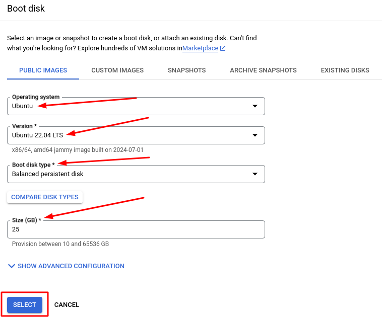 Create a VM Instance in Google Cloud