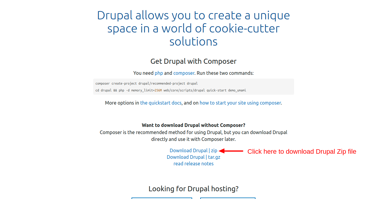 Drupal zip file