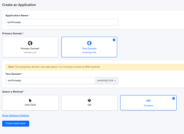 Install and Setup Symfony on Cloud using ServerAvatar