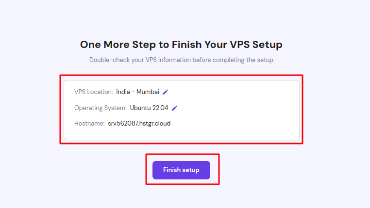 Create a VPS in Hostinger