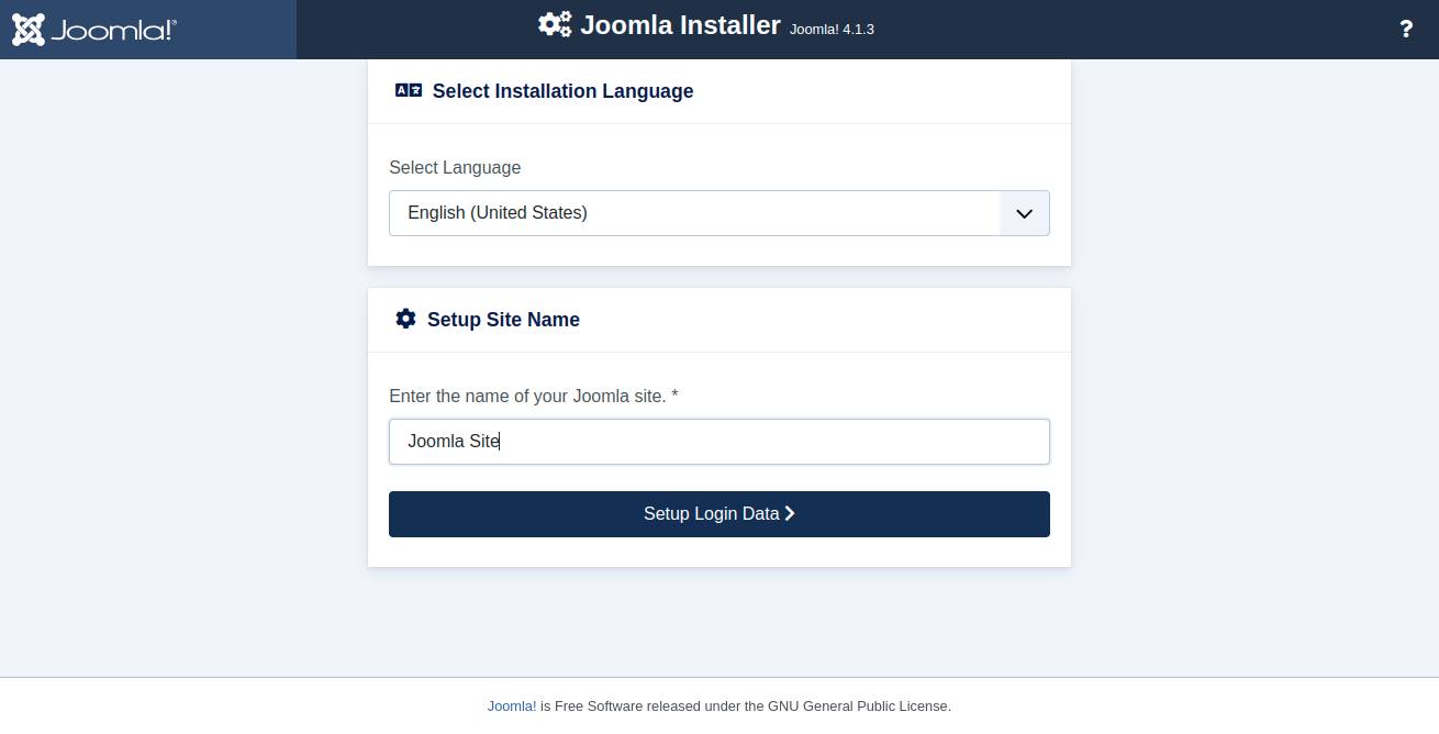 Joomla installer
