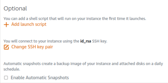 Create VM Instance in AWS Lightsail - Step 4