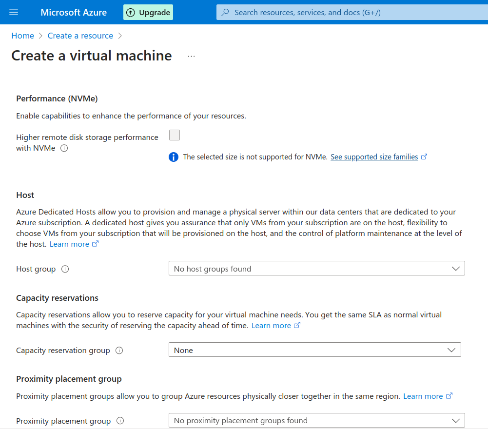 Create VM Instance in Azure