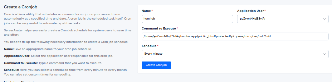 Install and Setup HumHub on Cloud using ServerAvatar