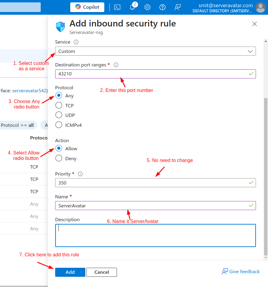 Create VM Instance in Azure