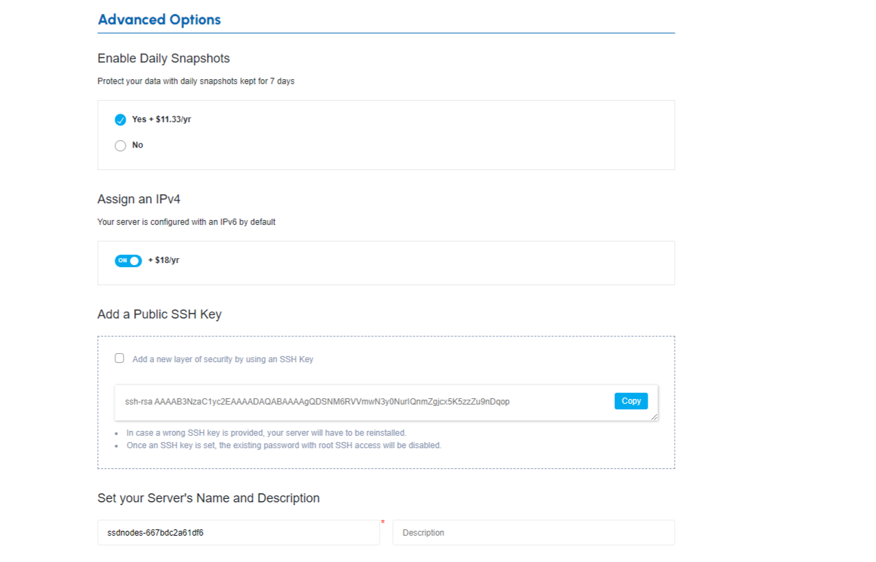 Create a Server in SSD Nodes