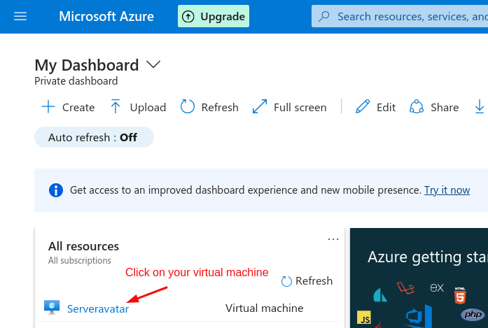 Create VM Instance in Azure