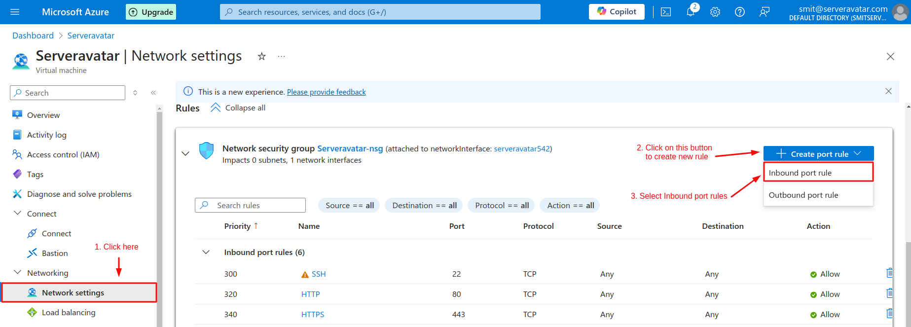 Create VM Instance in Azure