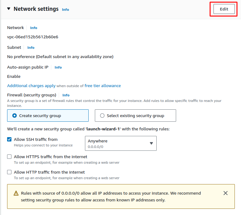 Create an AWS EC2 Instance