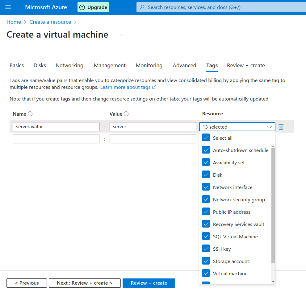 Create VM Instance in Azure