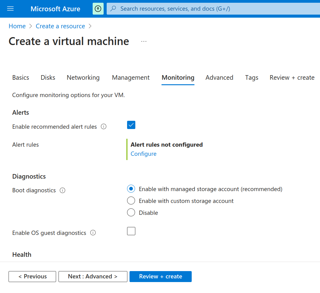 Create VM Instance in Azure