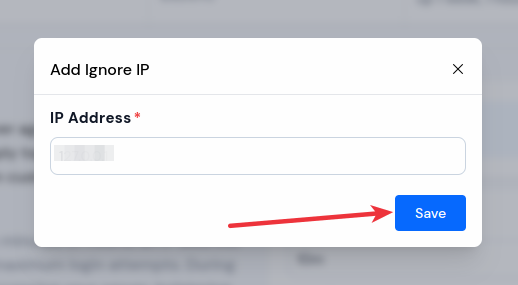 Adding IP Addresses for Ignore