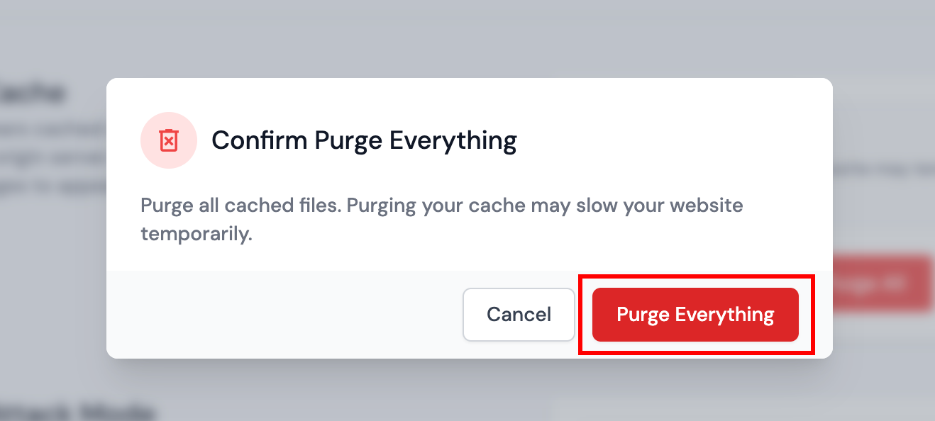 Confirm Purge Everything