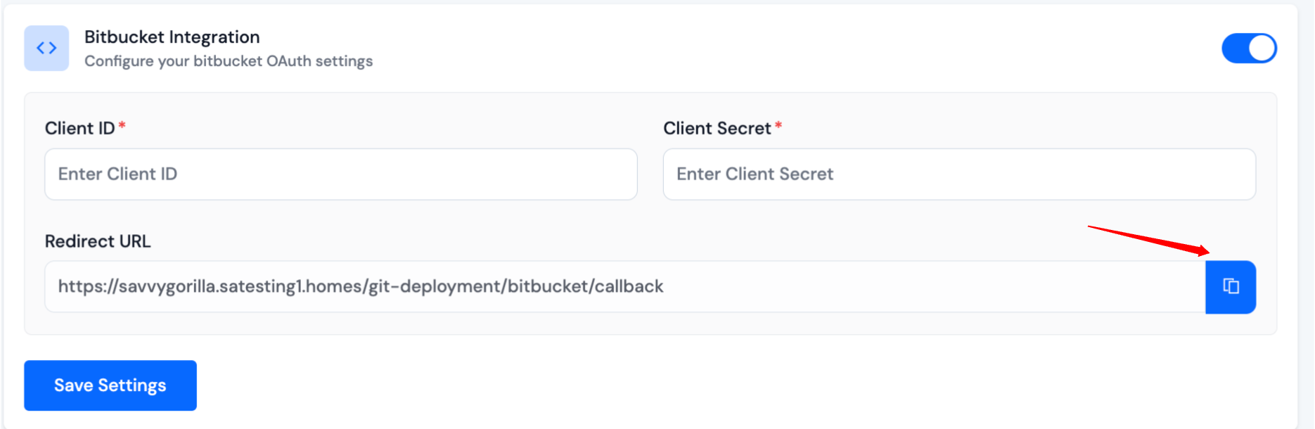 Copy Redirect Url