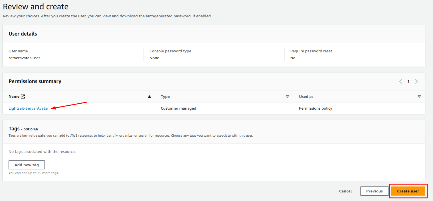 AWS Lightsail - User