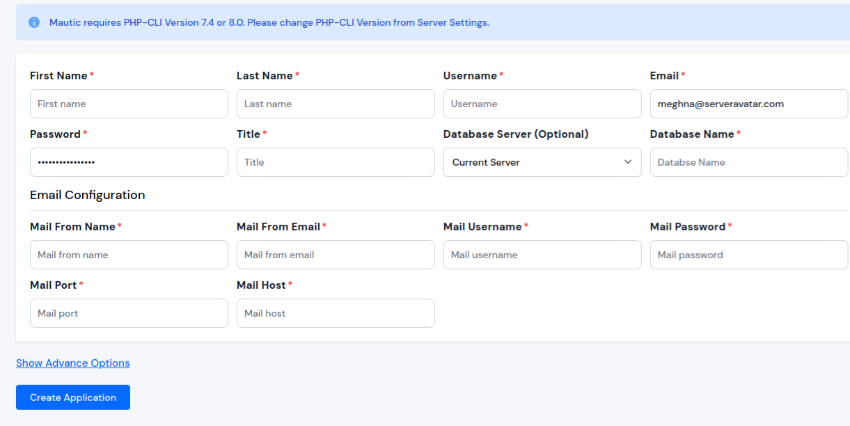 Application - Settings