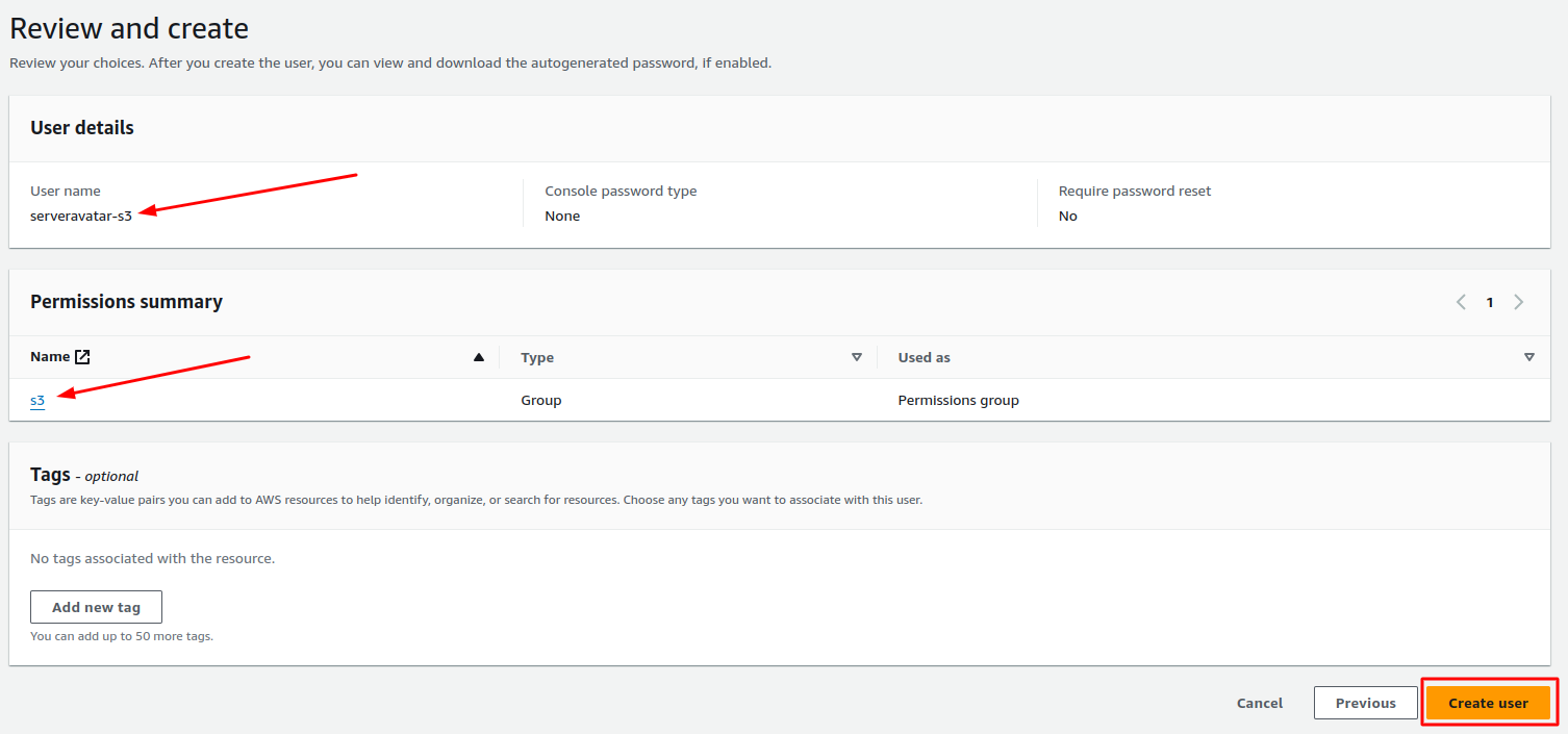 AWS S3 - User