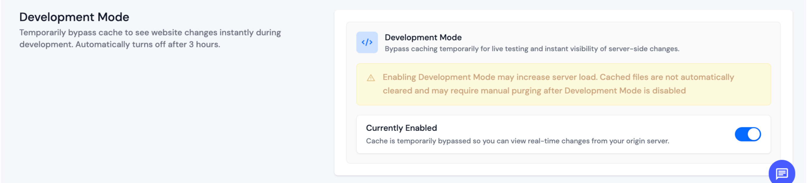 Development Mode enabled