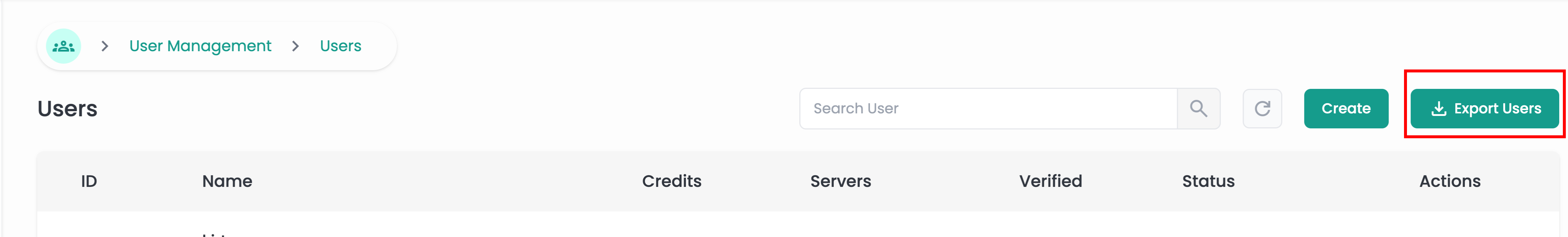 Export Users