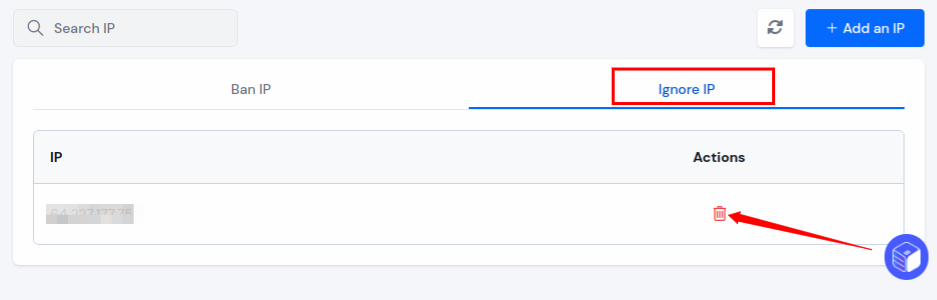 Managing Ignore IP Addresses