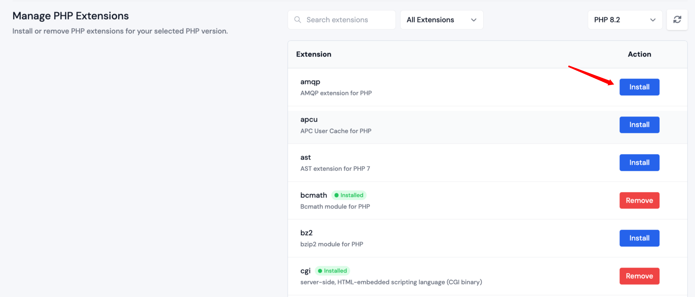 Install PHP extension Switch