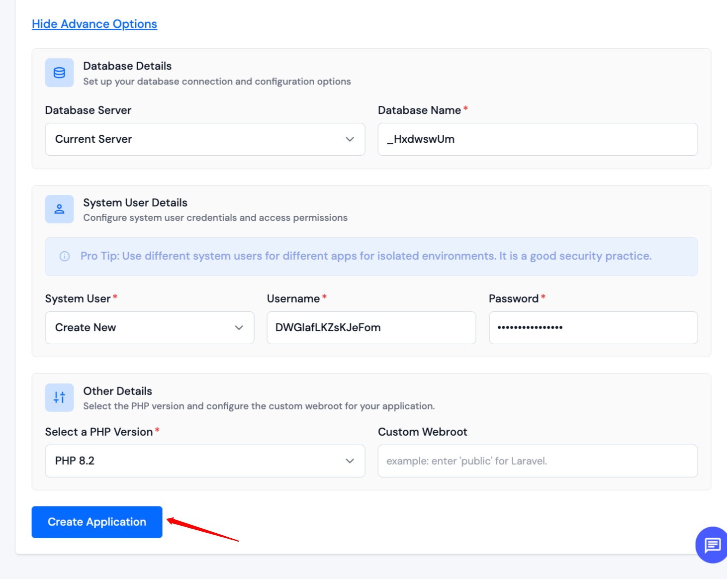 Application - Settings