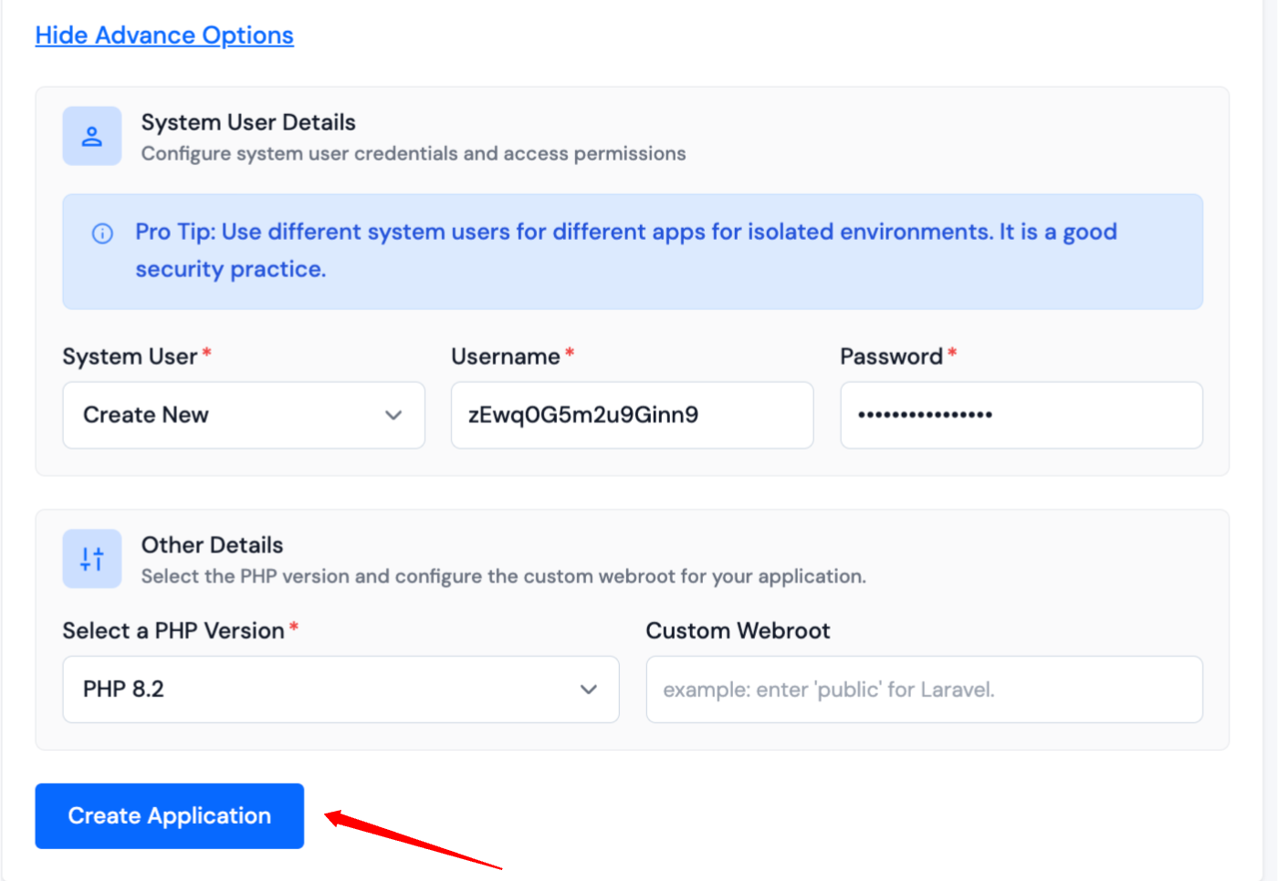 Application - Settings