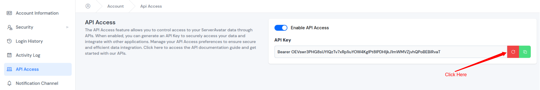 Enable or Disable API Access