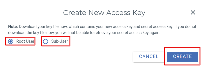 Wasabi Access Key