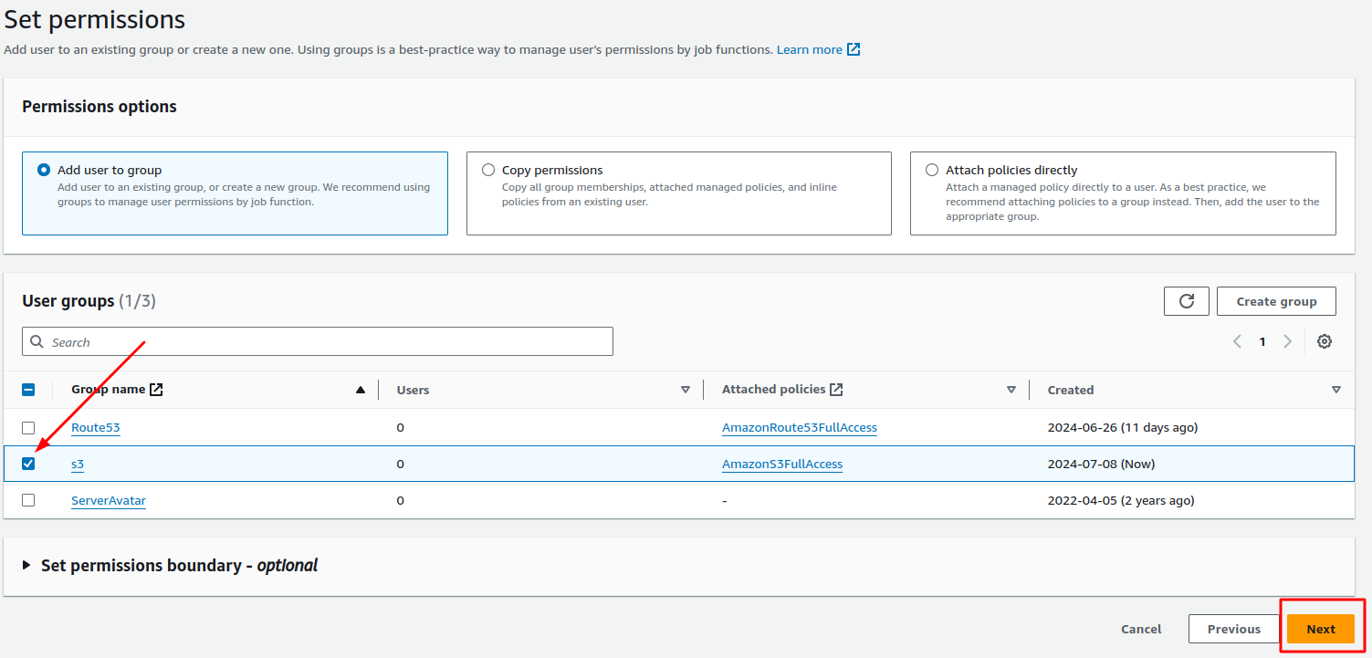 AWS S3 - User