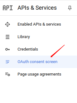 Set Oauth consent screen