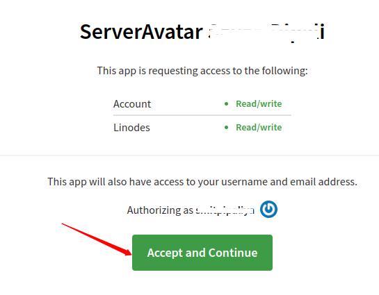 ServerAvatar - linode API Token