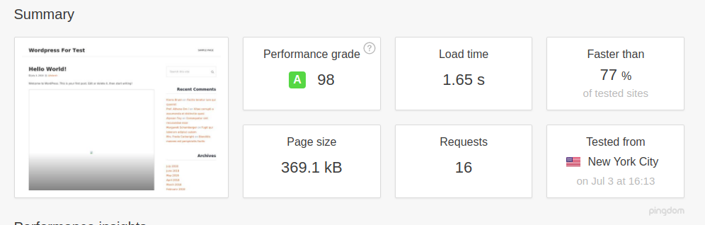 Wordpress with W3 Total Cache