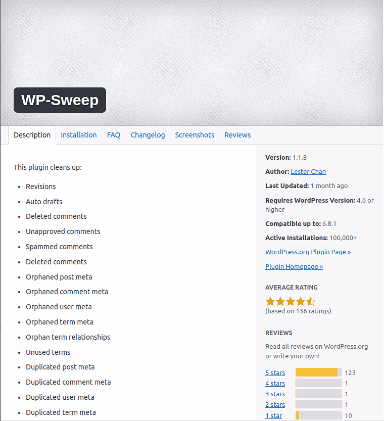 WP-Sweep - ServerAvatar