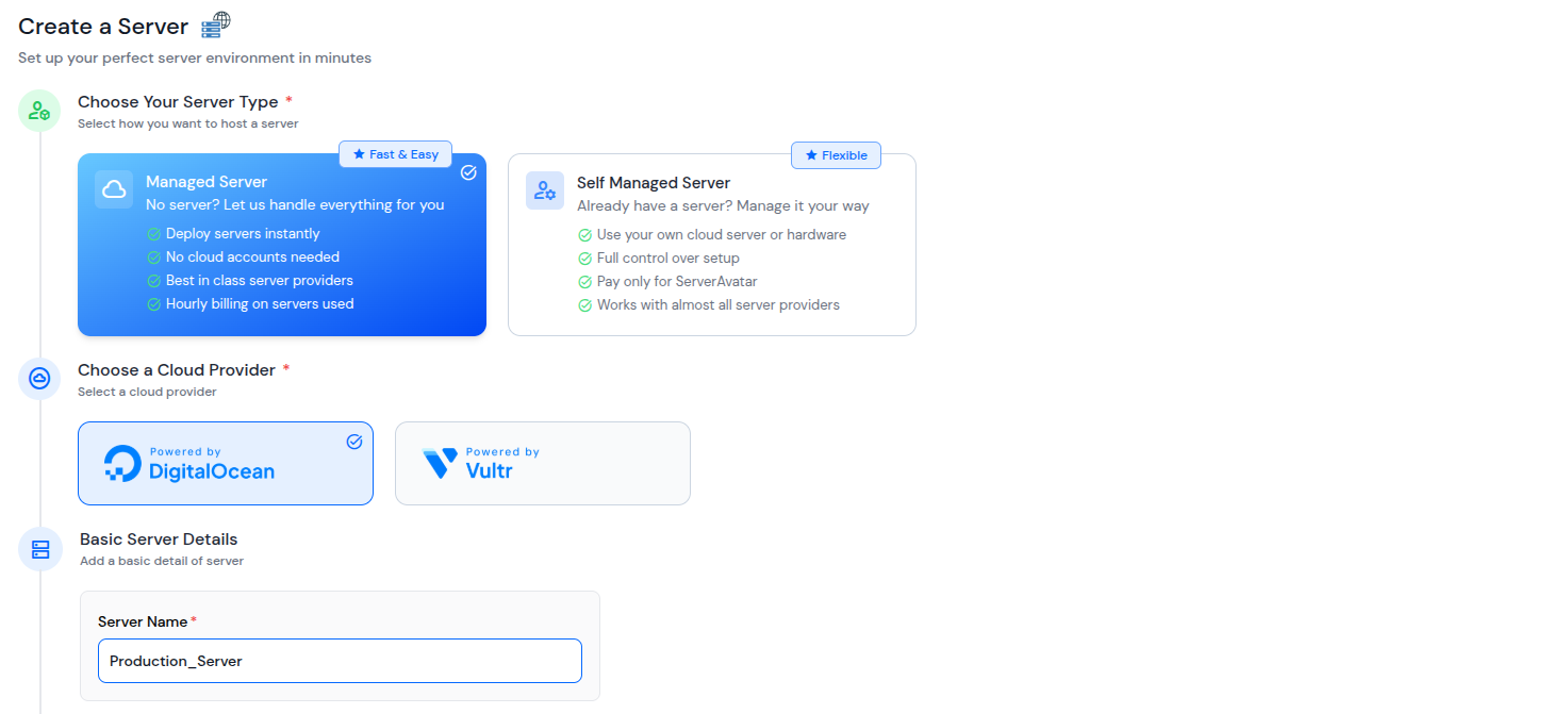 Create Server