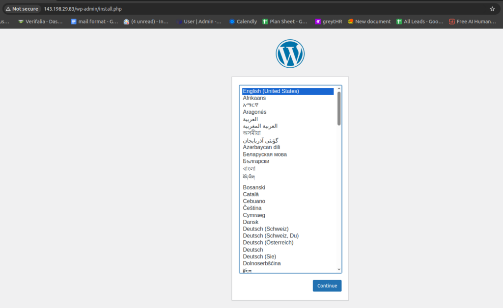 Install WordPress