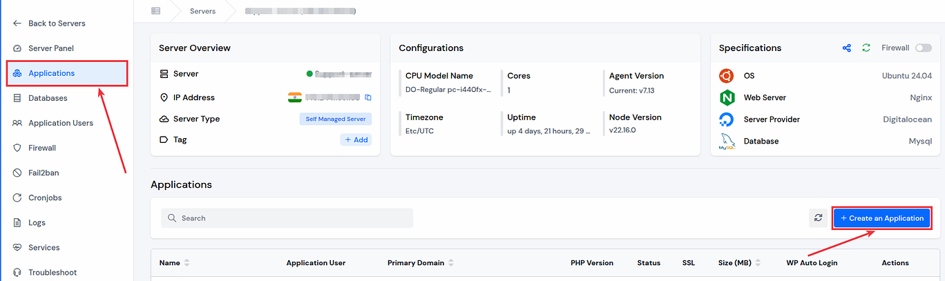Create Application