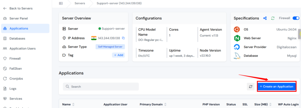 Create Application