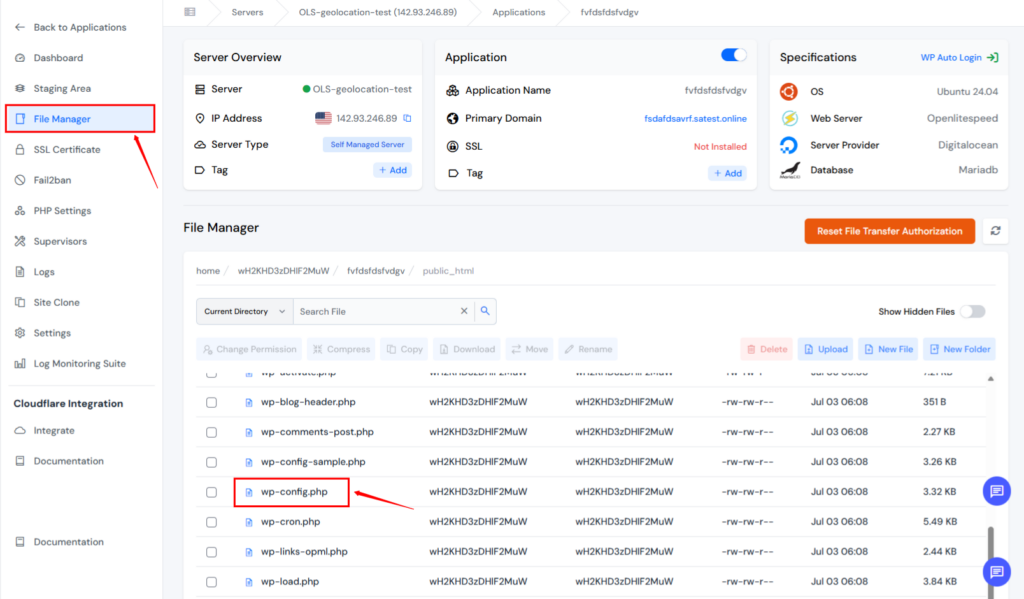 wp-config.php File