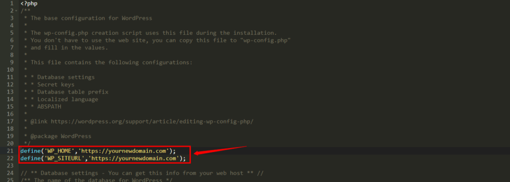 Change URL With WP Config File