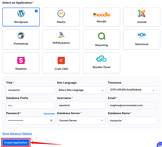 Wordpress Installation - ServerAvatar
