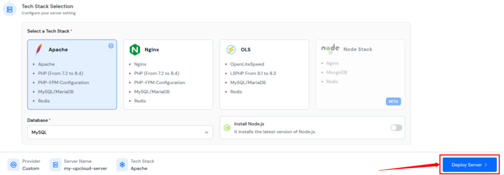 Tech Stack Selection