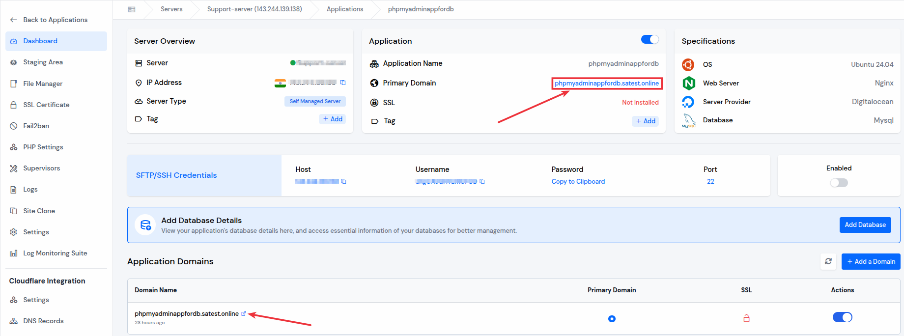 Upload WordPress Database