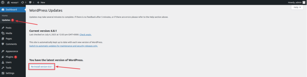 WordPress Update