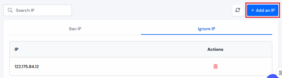 add Ignore IP