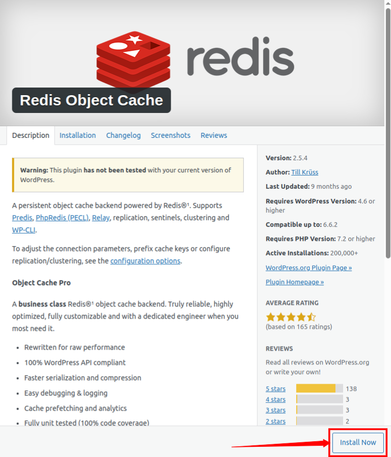 Redis Object Cache