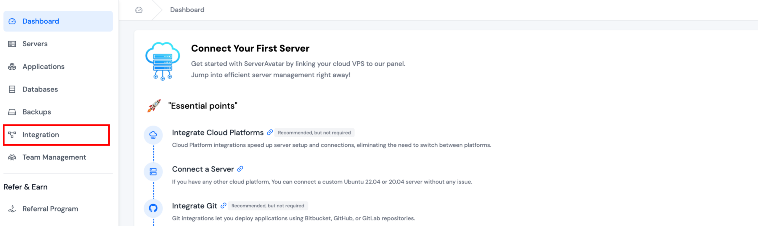 Integration Hetzner in ServerAvatar