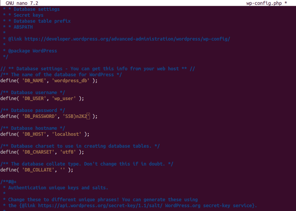GNU nano 7.2