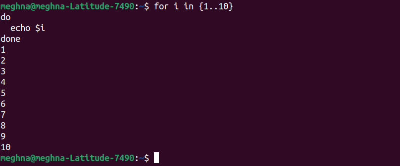 Bash For Loop With Numeric